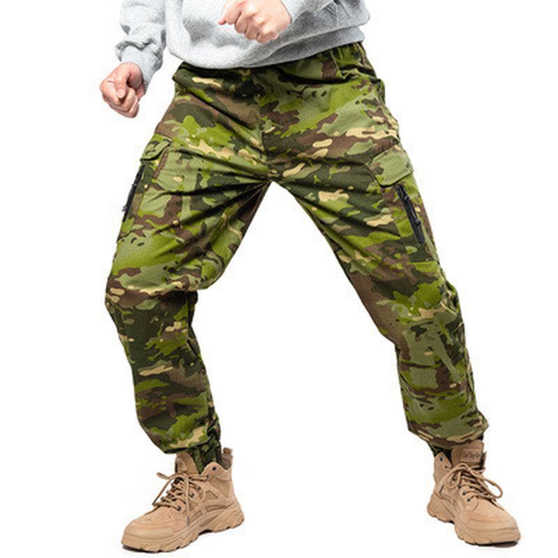 Camouflage Tactical Pants Gitter Fanshui 65 35 Rutete Taktiske Bukser Snøringsføtter