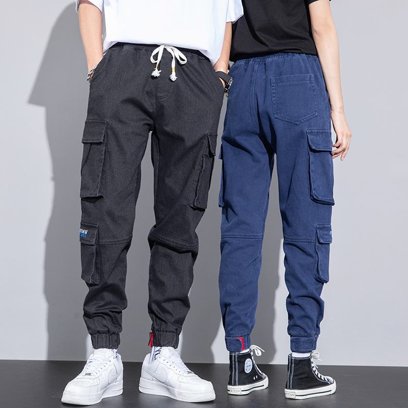 Fritids Capris Menn 2024 Vårkoreansk Unisex Bomullsoverall