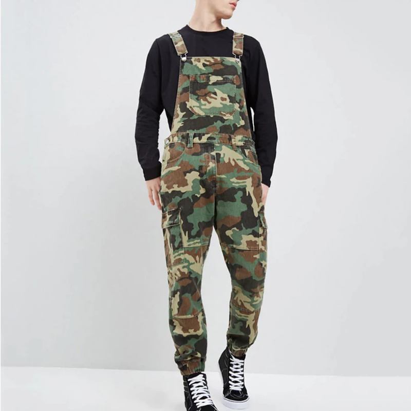 Herre Camo Med Trykk Ankel Length Elastisk Fritids Jumpsuits Buksebukser