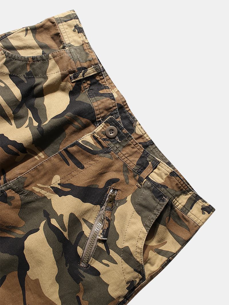 Herre Camo Utility Gate 100% Bomull Tie Cuff Cargo Pants