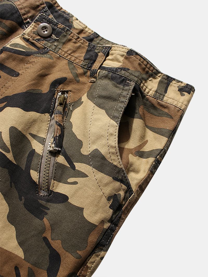 Herre Camo Utility Gate 100% Bomull Tie Cuff Cargo Pants