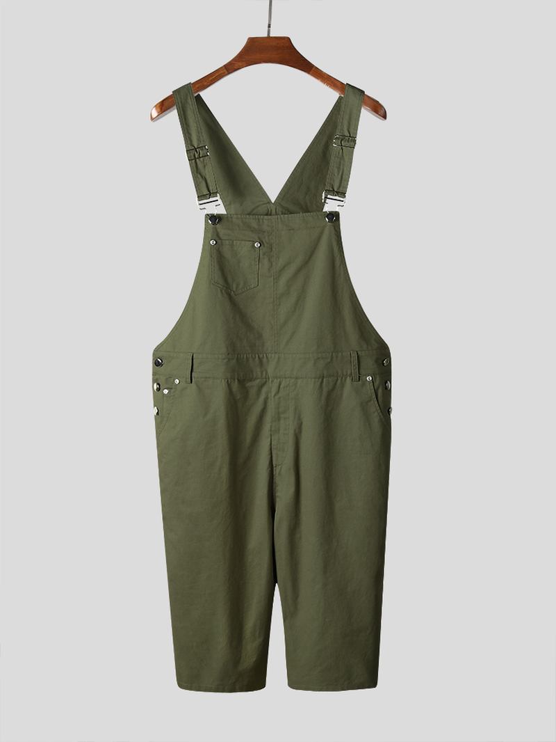 Herre Ensfarge Løs Fritids Jumpsuit Overall One Pants