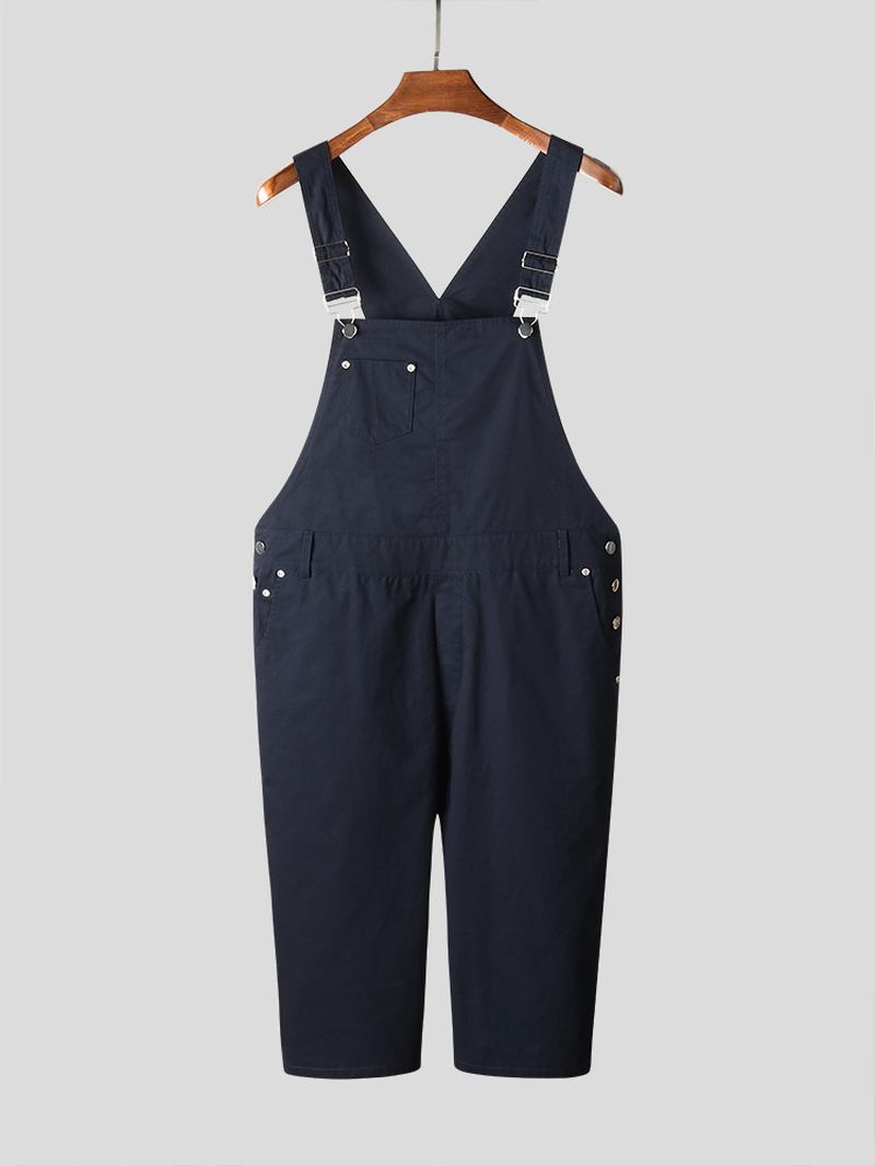 Herre Ensfarge Løs Fritids Jumpsuit Overall One Pants