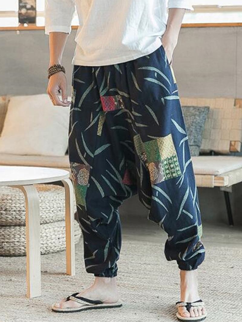 Herre Etnisk Mønster Printe Blomstrete Harem Yoga Baggy Pants