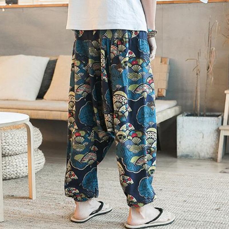 Herre Etnisk Mønster Printe Blomstrete Harem Yoga Baggy Pants