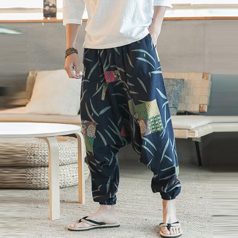 Herre Etnisk Mønster Printe Blomstrete Harem Yoga Baggy Pants