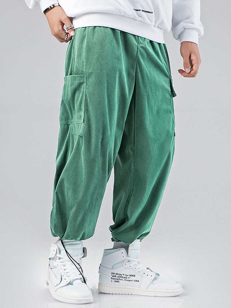 Herre Multi Pocket Snøring Løs Justerbar Jogger Pants