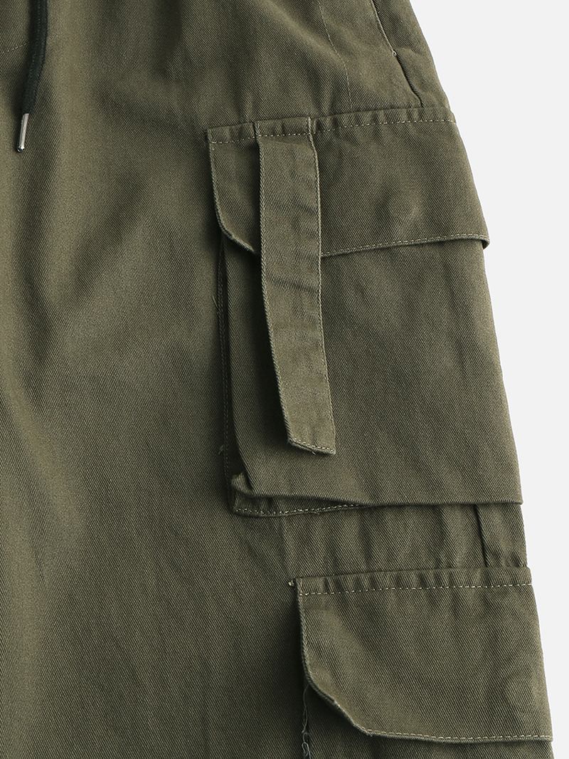 Herre New Japanese Large Size Beam Multi Pocket Nine Points Overalls Bukser