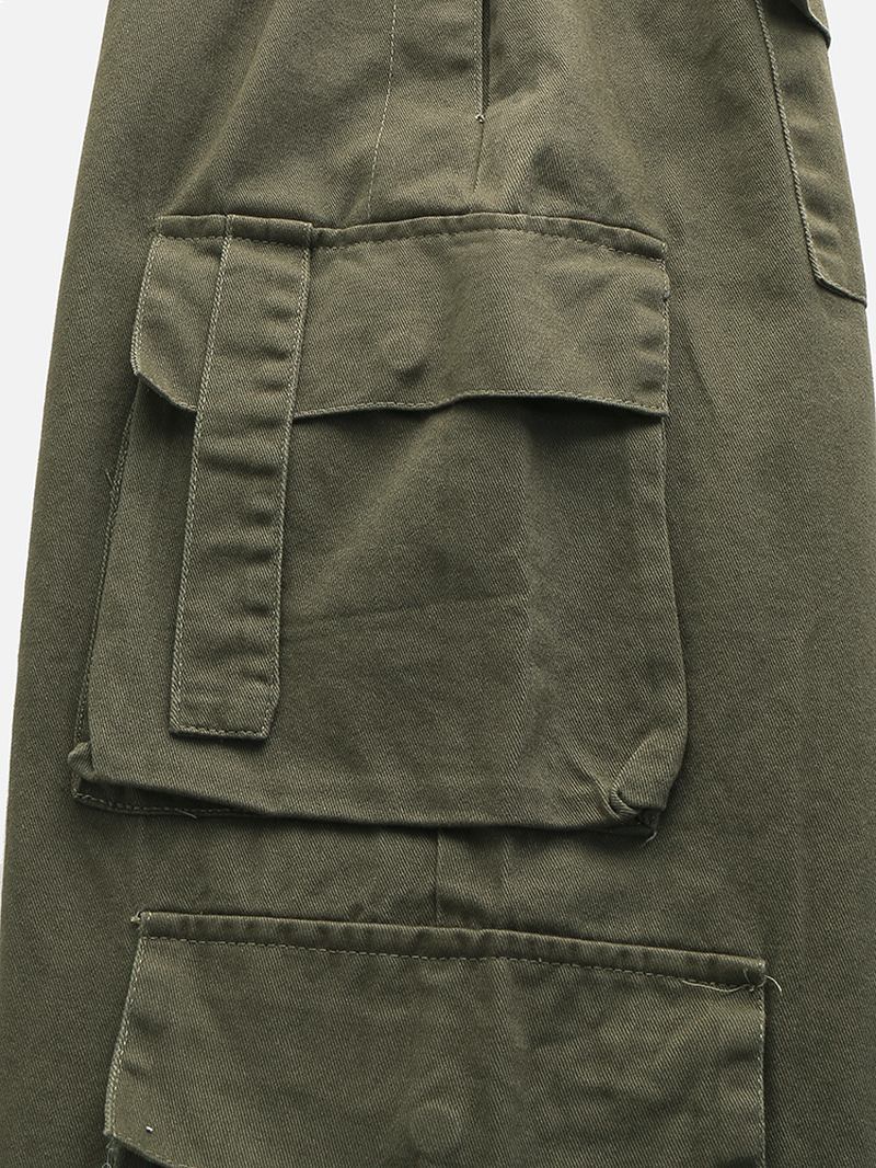 Herre New Japanese Large Size Beam Multi Pocket Nine Points Overalls Bukser