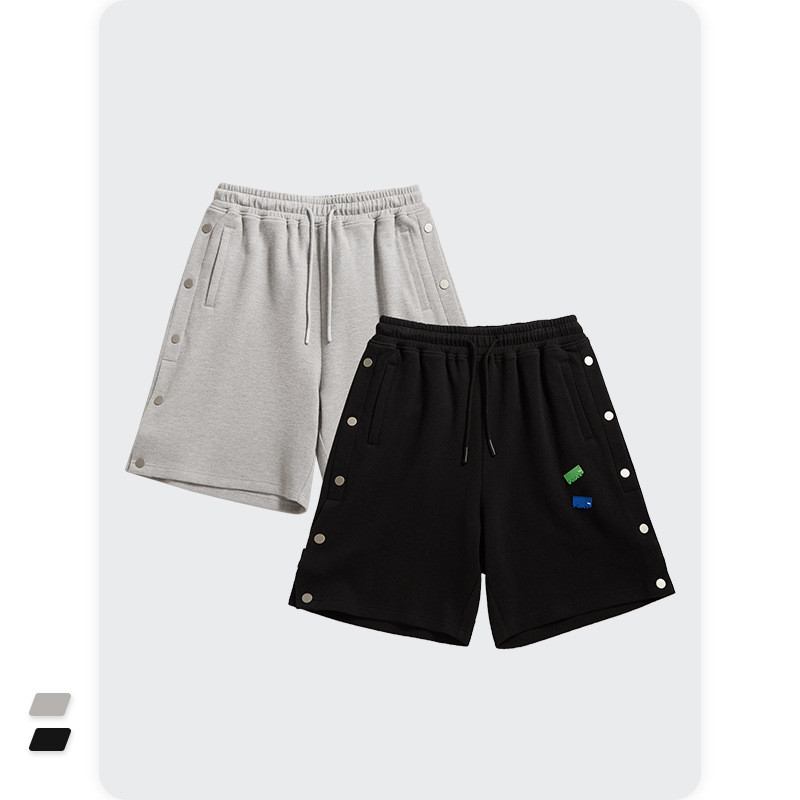 Knappdekorasjon Small Elements Collage Shorts Og Bukser Med Rett Ben For Menn