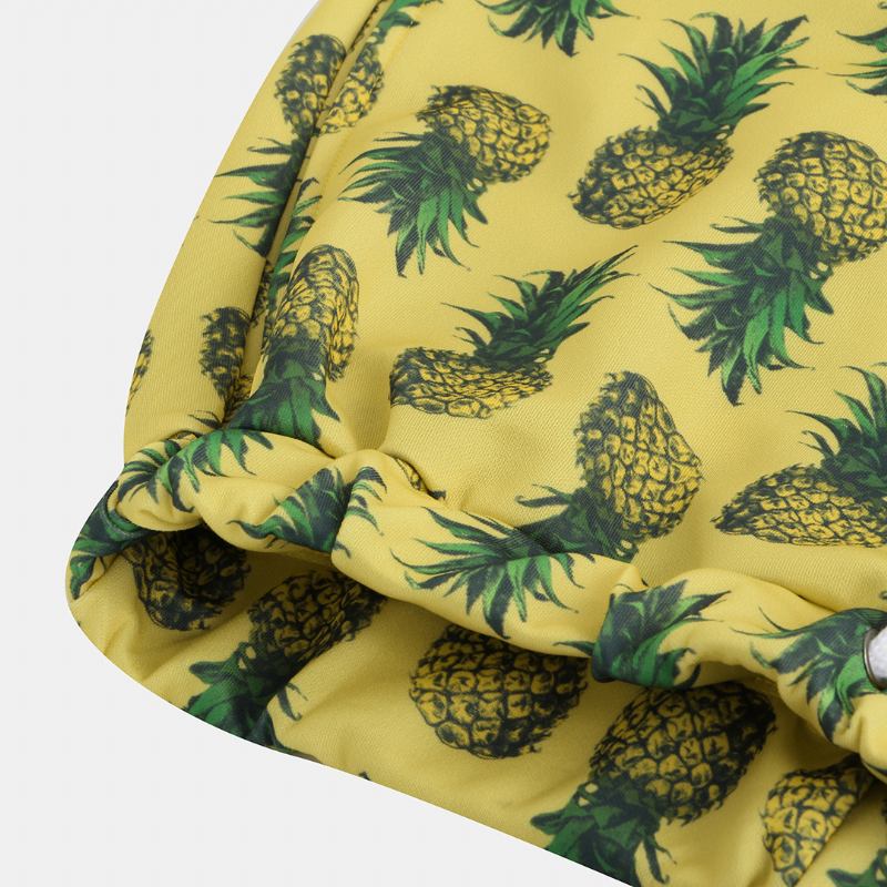 Menn Ananas Trykt Hawaiian Stil Bomull Fritidsbukser