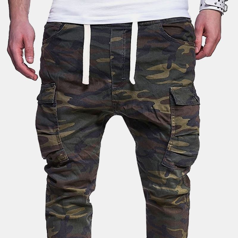 Menn Camouflage Med Trykk Fritids Bukser Joggebukser