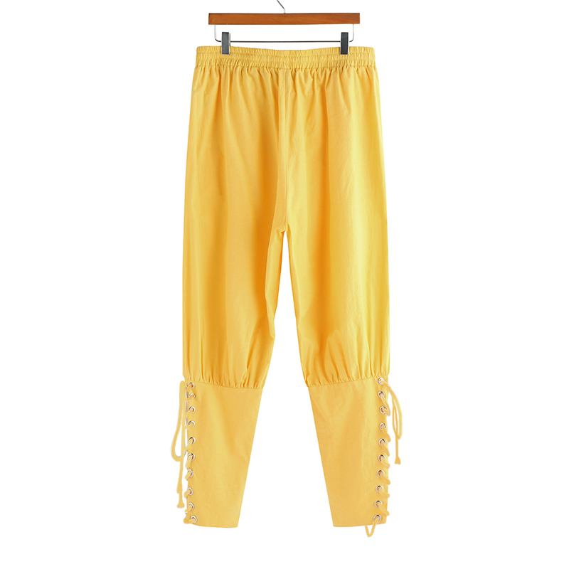 Middelalderrenessanse Herre Pirate Knight Bukser Blonde Langbukser Shorts