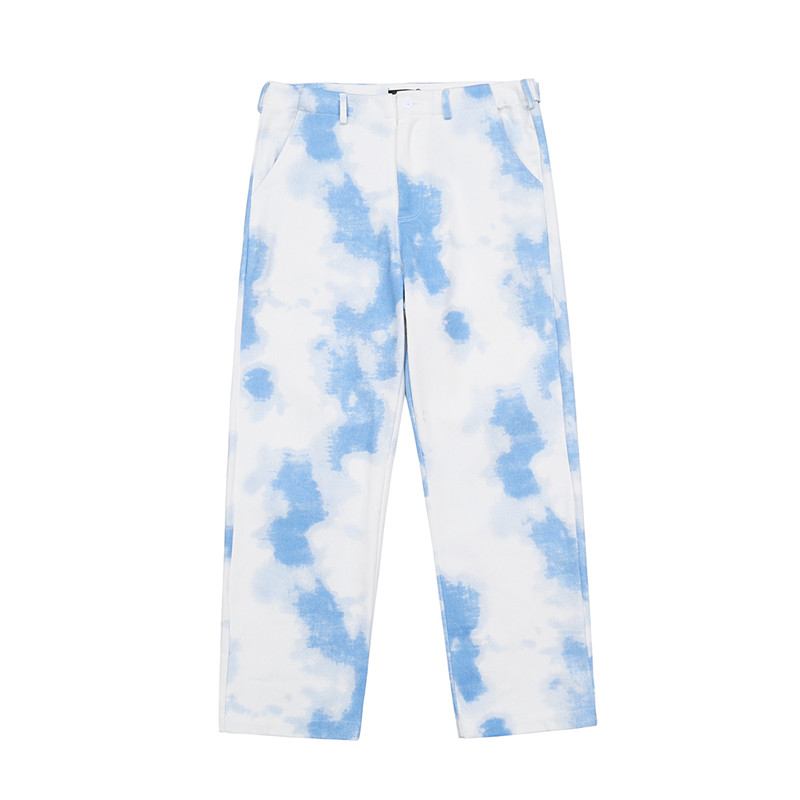 National Tide Gradient Tie-dye Kjeledress European A Nd Retro Fritids Pants Loose High Street