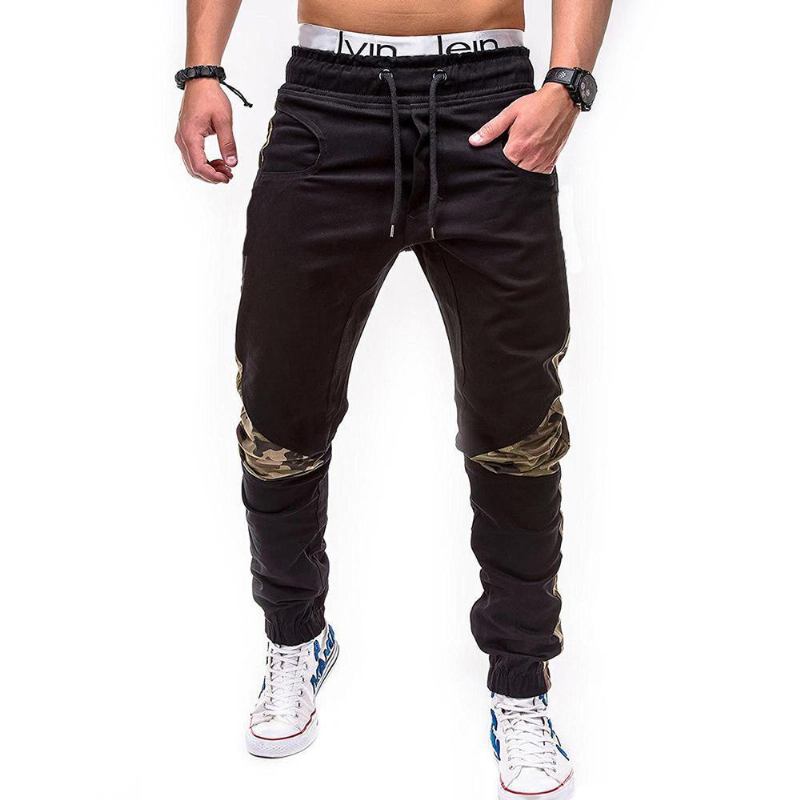 Slim Fit Jogger Joggebukser Bomulls Tapered Sommer Fritid Harem Bukser