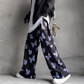 Sommer Harajuku Hip Hop Style Dame Fritids Bukser Med Trykk Wide Leg Joggebukser