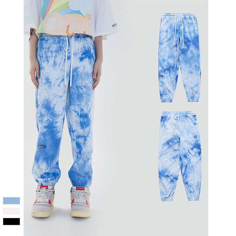 Tie-dye Ink Løstsittende National Trend Fritids Bukser