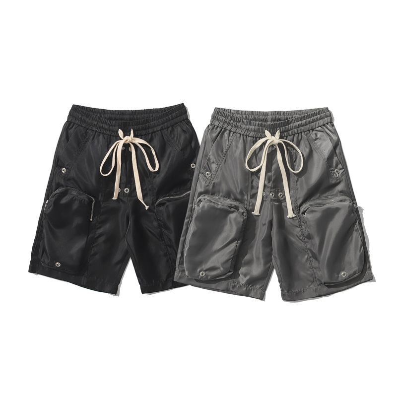 Tredimensjonal Multi-pocket Cargo Shorts Herre Trend