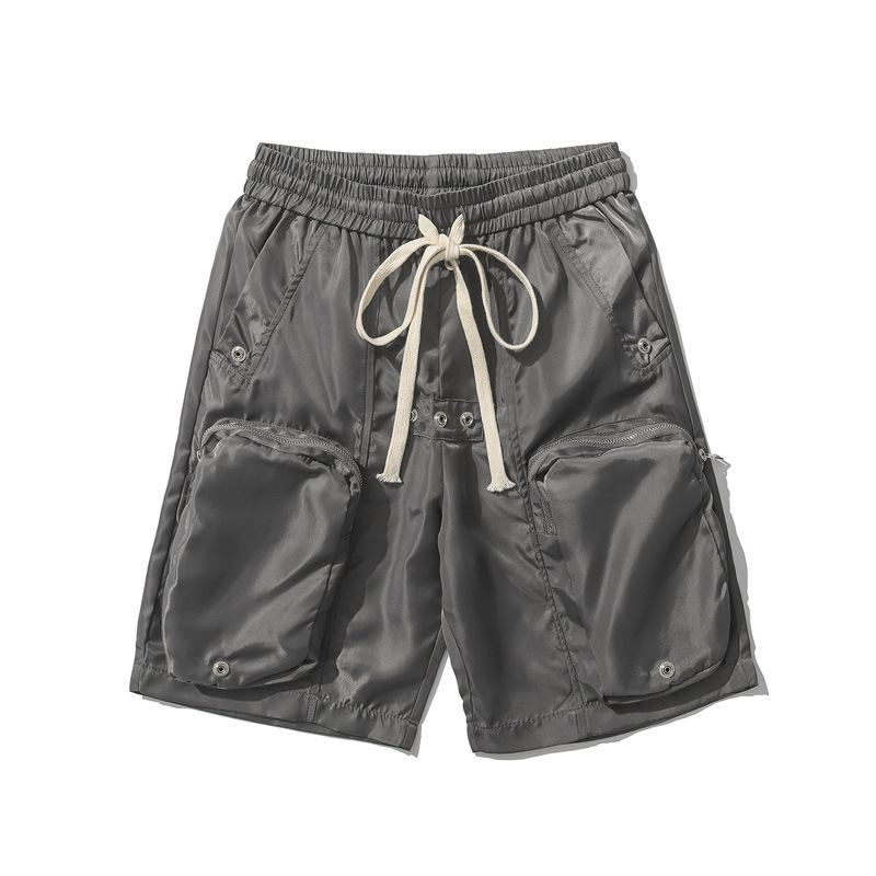 Tredimensjonal Multi-pocket Cargo Shorts Herre Trend