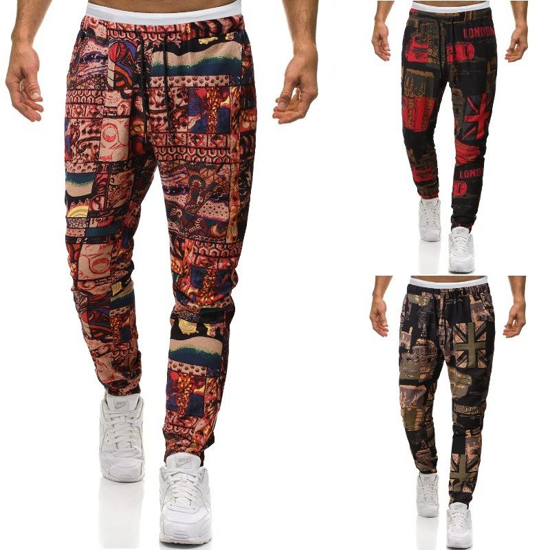 Trendy Retro Etnisk Stil I Bomull Og Lin Pluss Størrelse Fritids Harem Pants