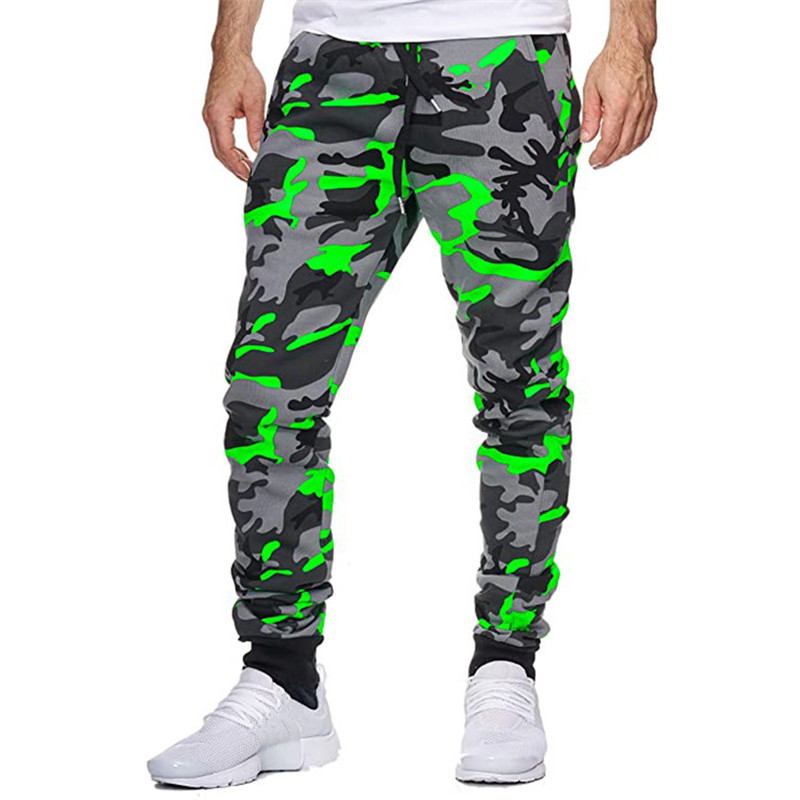 Uformell Camouflage Mid-waist High-stretch Med Trykk Stretch Sports Jogging Bukser