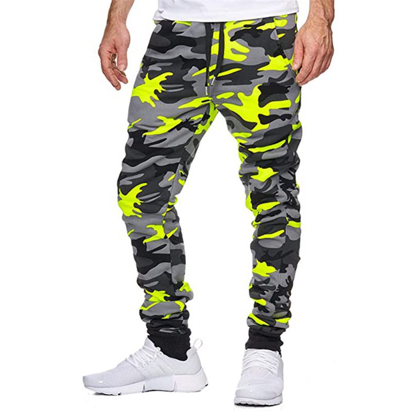 Uformell Camouflage Mid-waist High-stretch Med Trykk Stretch Sports Jogging Bukser