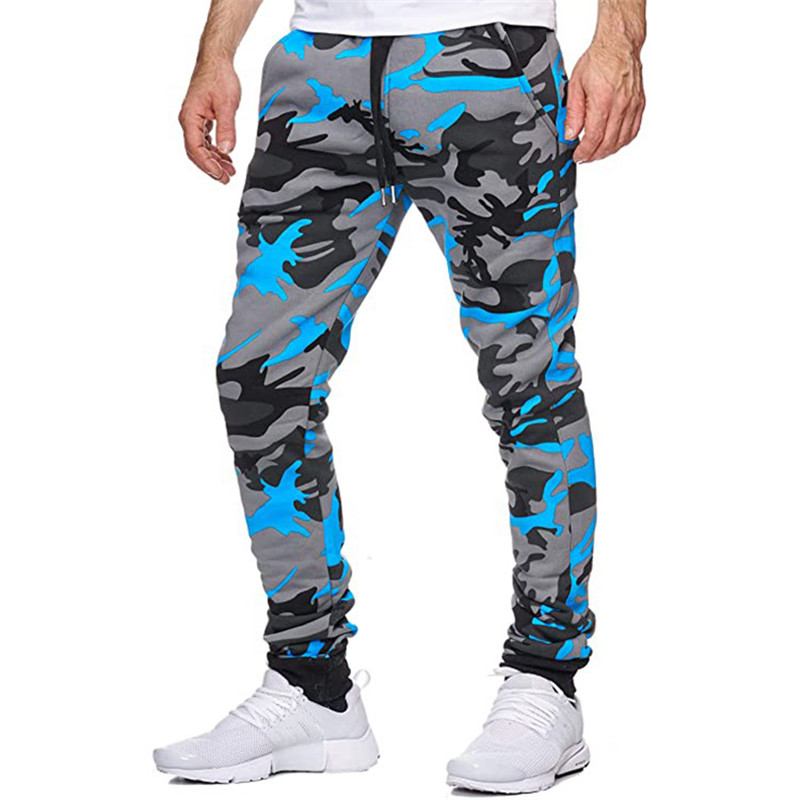 Uformell Camouflage Mid-waist High-stretch Med Trykk Stretch Sports Jogging Bukser