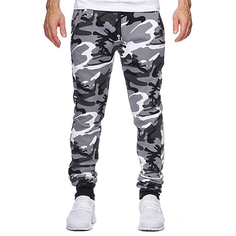 Uformell Camouflage Mid-waist High-stretch Med Trykk Stretch Sports Jogging Bukser