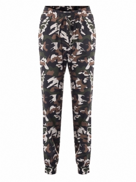 Uformelle Kvinner Skinny Camouflage Bukser