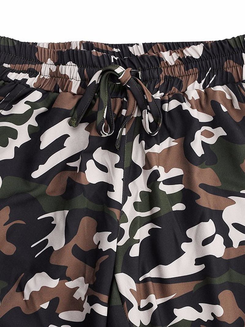 Uformelle Kvinner Skinny Camouflage Bukser