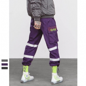 Windbreaker Bukser Night Sportsing Fluorescerende Loose Fit Bukser Moteklær Merke Klær Gate Joggebukser