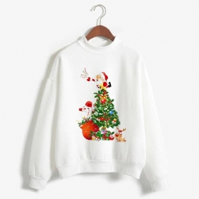 Mote Julegenser Svart Langermet Dame Dame Femme Harajuku Dameklær Plus Size Vinter Nyttår Pullover