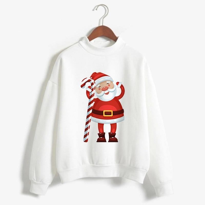 Mote Julegenser Svart Langermet Dame Dame Femme Harajuku Dameklær Plus Size Vinter Nyttår Pullover