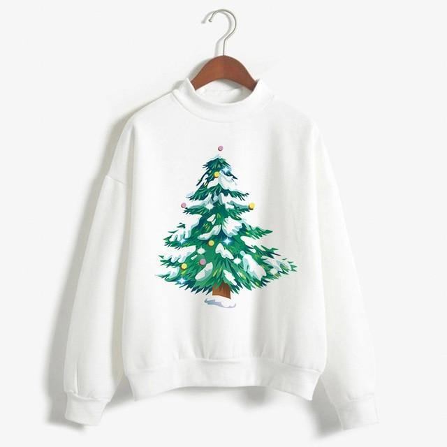 Mote Julegenser Svart Langermet Dame Dame Femme Harajuku Dameklær Plus Size Vinter Nyttår Pullover