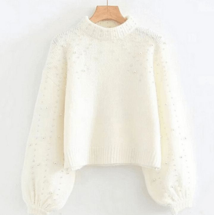 Perle Turtleneck Vinterstrikket Genser Dame Langermet Grå Genser Dame Varm Høst Fritids Genser Pull Femme