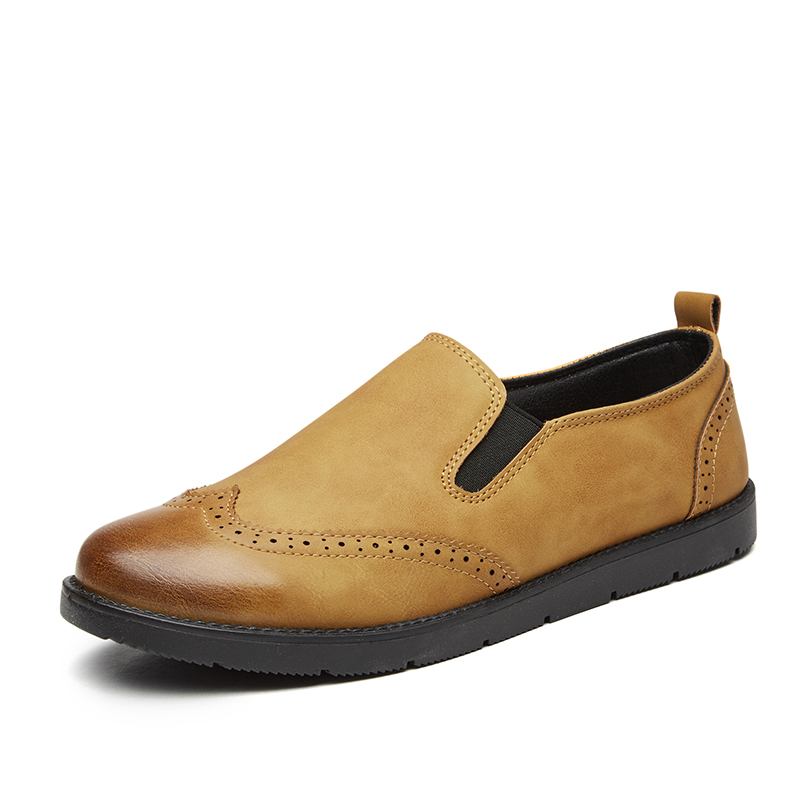 Menn Business Fritids Loafers Chelsea Slip On Work Dress Håndsøm Sko