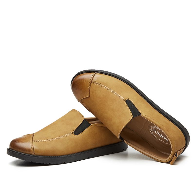 Menn Business Fritids Loafers Chelsea Slip On Work Dress Håndsøm Sko