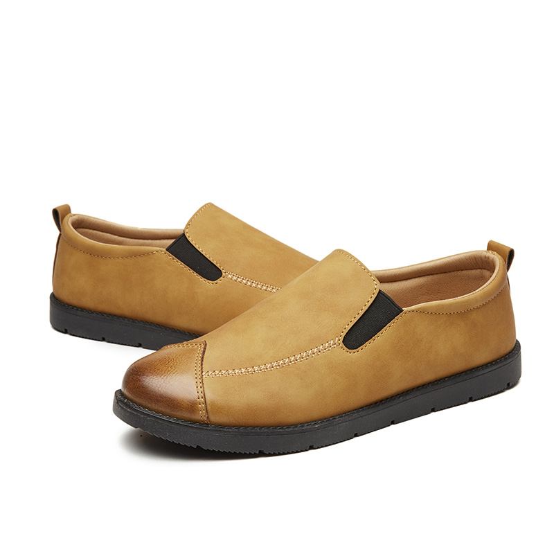 Menn Business Fritids Loafers Chelsea Slip On Work Dress Håndsøm Sko