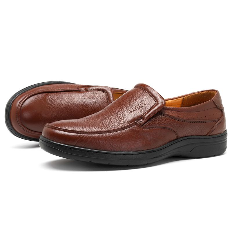 Menn Ekte Skinn Komfortabel Slip On Oxfords