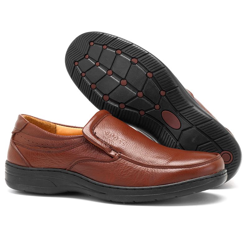 Menn Ekte Skinn Komfortabel Slip On Oxfords