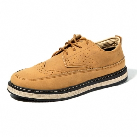 Menn Fritids Retro Britisk Stil Skinn Brogue Oxfords Sko