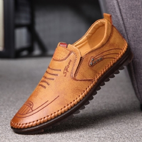 Menn Mikrofiber Skinn Sklisikker Myk Såle Fritids Business Loafers