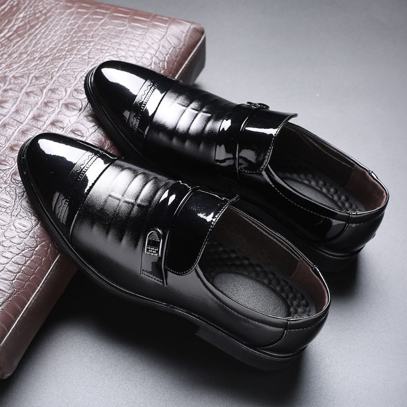 Menn Spicing Leather Business Fritids Office Oxfords