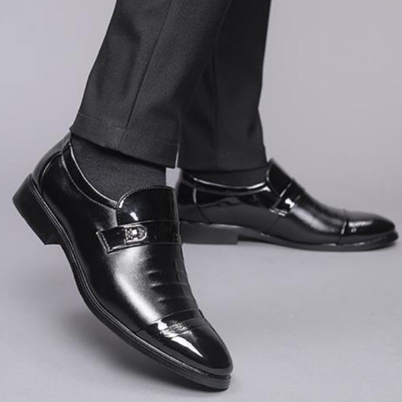 Menn Spicing Leather Business Fritids Office Oxfords