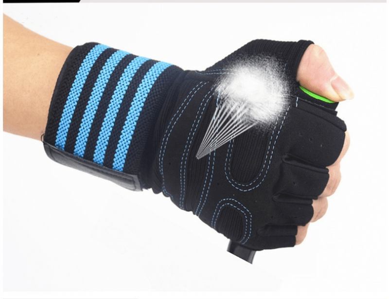 Ribbon Compression Wristband Sports Non-slip Half-finger Hansker