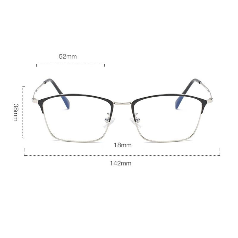 Anti-fatigue Anti-blue Light Vogue Square Clear Lens Briller