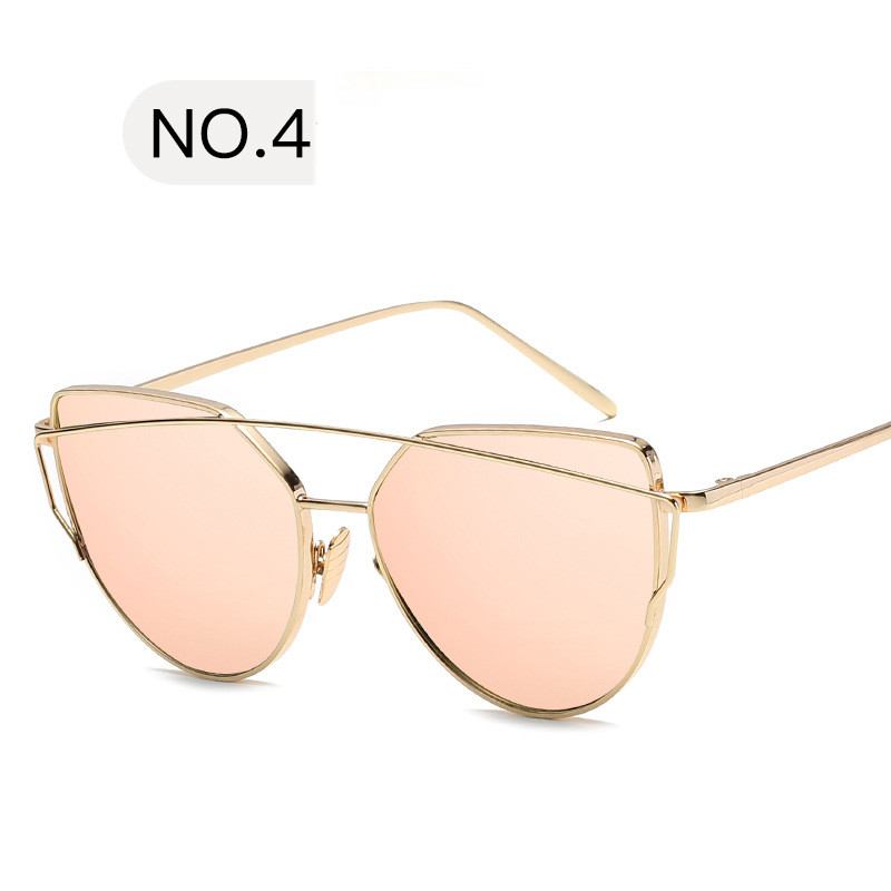 Design Speil Rose Gold Vintage Cateye Mote Solbriller Dame Eyewear