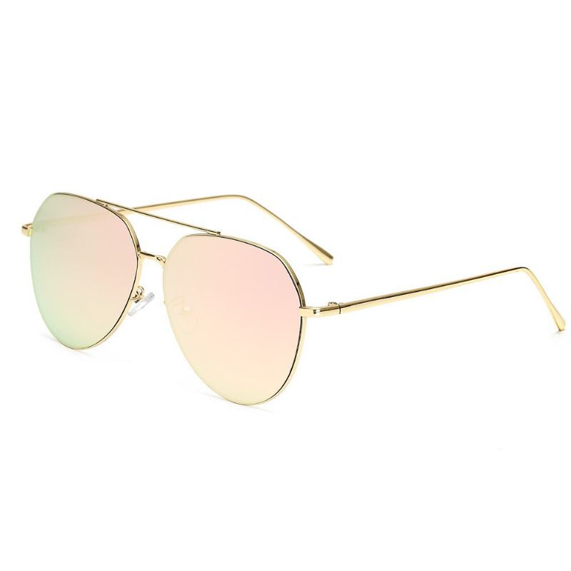 Menn Metal Pilot Solbriller Dame Aviator Eyewear