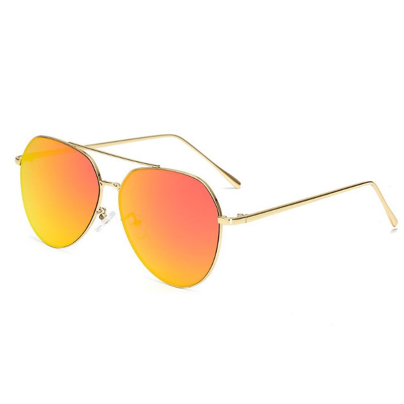 Menn Metal Pilot Solbriller Dame Aviator Eyewear