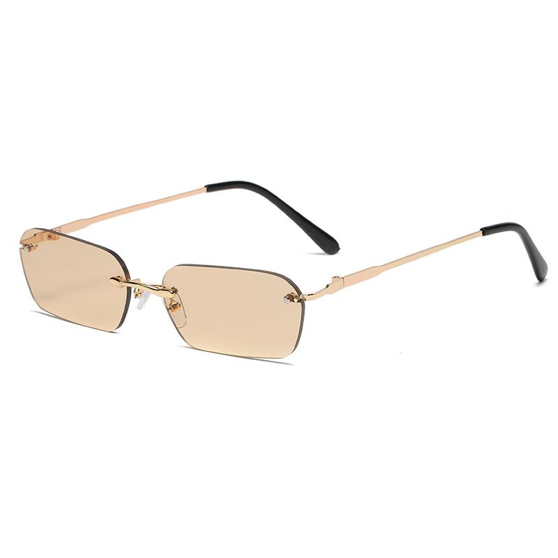 Personlighet Square Rimless Solbriller Herre Og Kvinner Tide Ocean Lens Briller